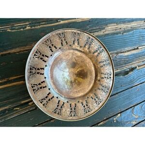 Vintage Sheffield Silver Plate Pierced Reticulated Pedestal Candy Dish C 805 USA